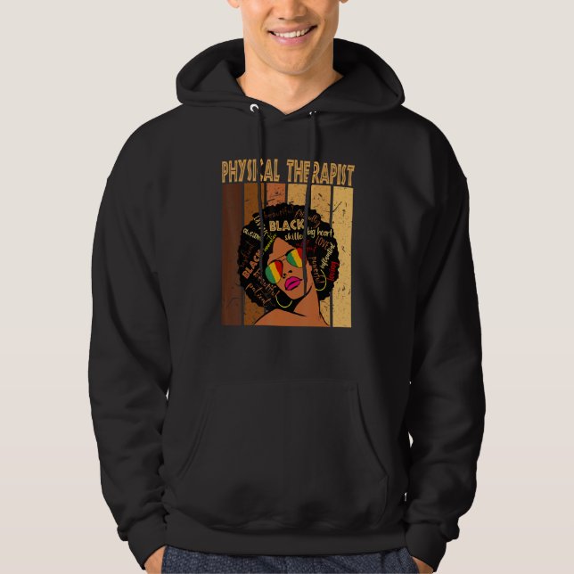 Sudadera Terapia física afroamericano negro suyo (Anverso)