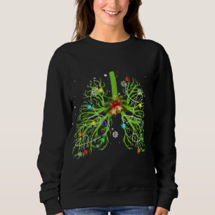 Sudadera Terapia Lung Christmas Tree Encender Navidad Ornam