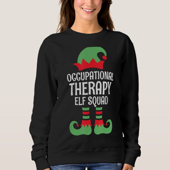 Sudadera Terapia ocupacional Elf Squad Terapia ocupacional (Anverso)