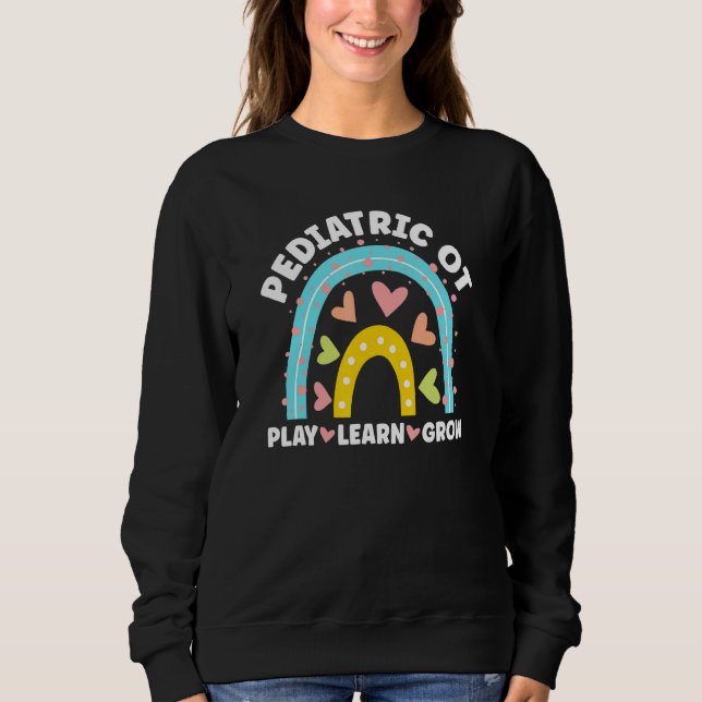 Sudadera Terapia Ocupacional Ot Pediátrica Arcoíris Boho (Anverso)