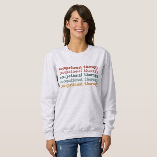 Sudadera Terapia ocupacional retro a estudiante escolar (Anverso completo)