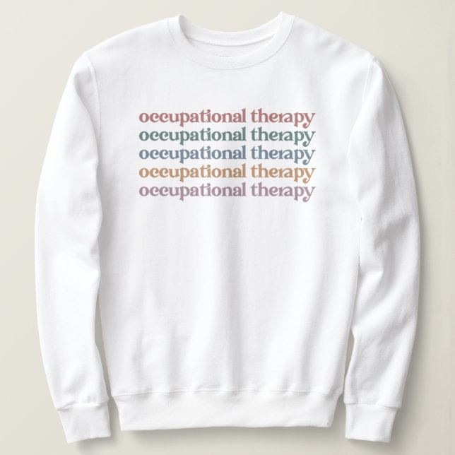 Sudadera Terapia ocupacional Retro a regalos de posgrado pa (Anverso del diseño)