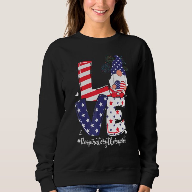 Sudadera Terapia Respiratoria 4 De Julio Gnome Doc (Anverso)