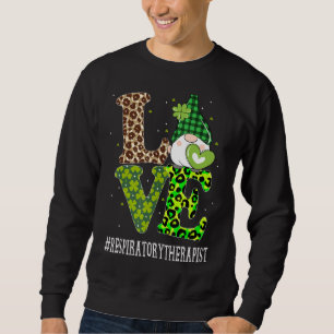 Sudadera Terapia Respiratoria Amor St Patricks Day Gnome L