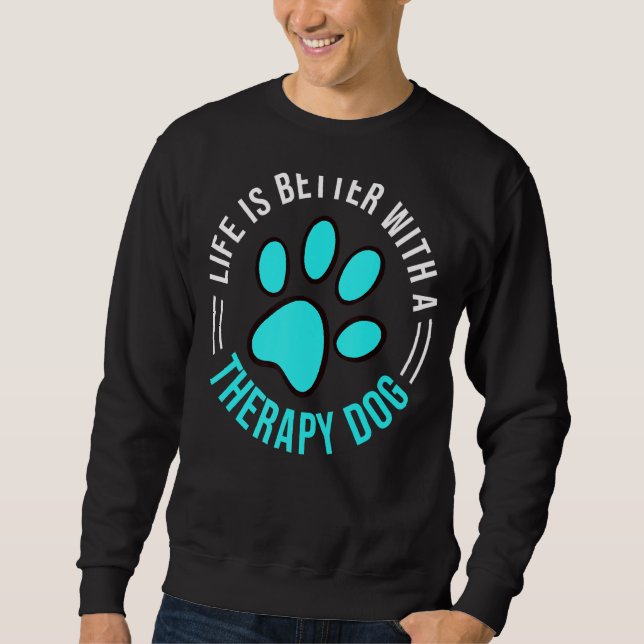 Sudadera Terapia Servicio de Capacitación de Perros Mascota (Anverso)