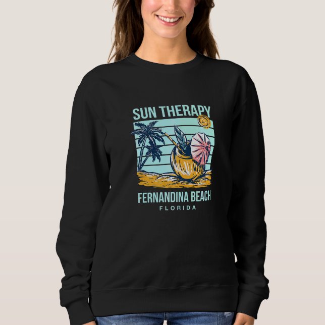 Sudadera Terapia solar Fernandina Beach Summer Florida Trop (Anverso)