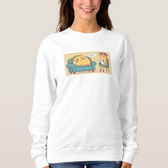 Sudadera Terapia Taco Martes - Comida divertida Personaliza (Anverso)