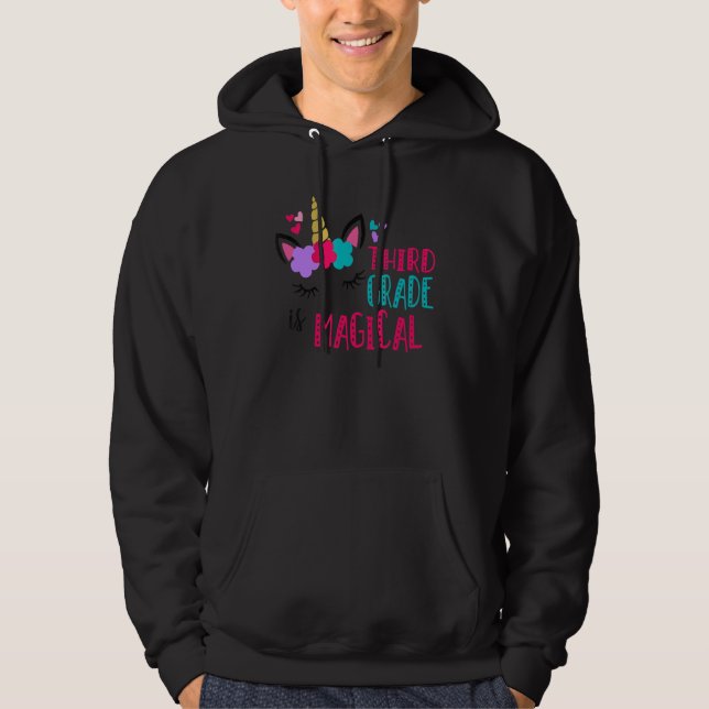 Sudadera Tercer Día De Chicas Escolares De Unicornio 1 (Anverso)