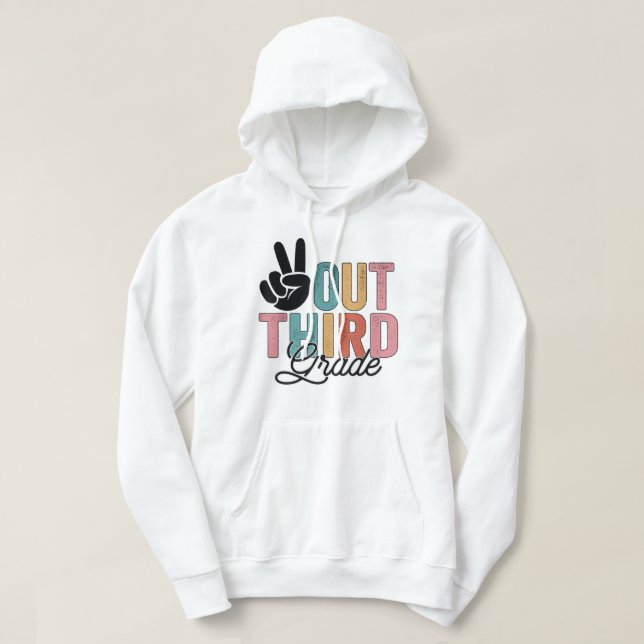 Sudadera Tercer Grado De Peace Out El Último Día De Estudio (Diseño del anverso)