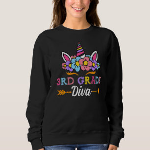 Sudadera Tercer Grado Diva 3er Graders Back To School Unico