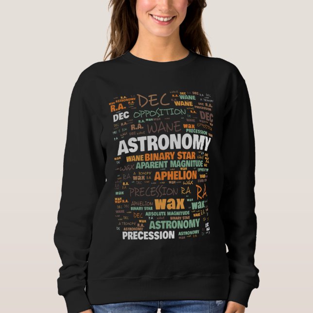 Sudadera Terminología de astronomía Términos de uso común (Anverso)