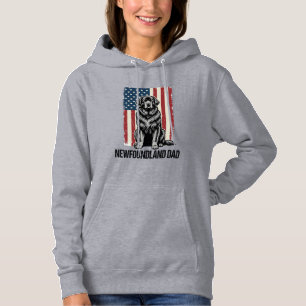 Sudadera Terranova Papá Patriótico Perro Vintage