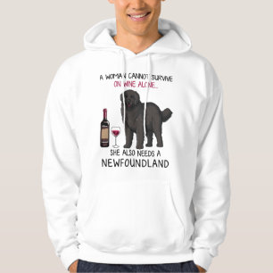 Sudadera Terranova y vino Perro gracioso