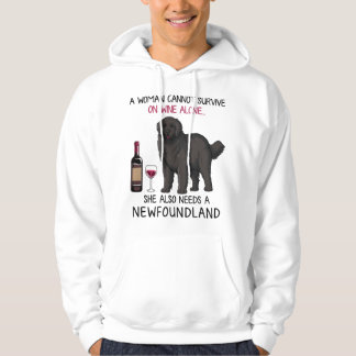 Sudadera Terranova y vino Perro gracioso