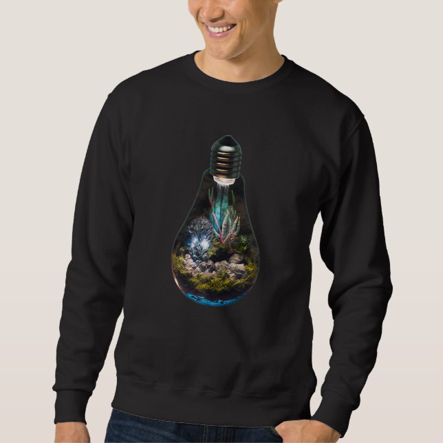 Sudadera Terrario de bombilla para un ecologista (Anverso)