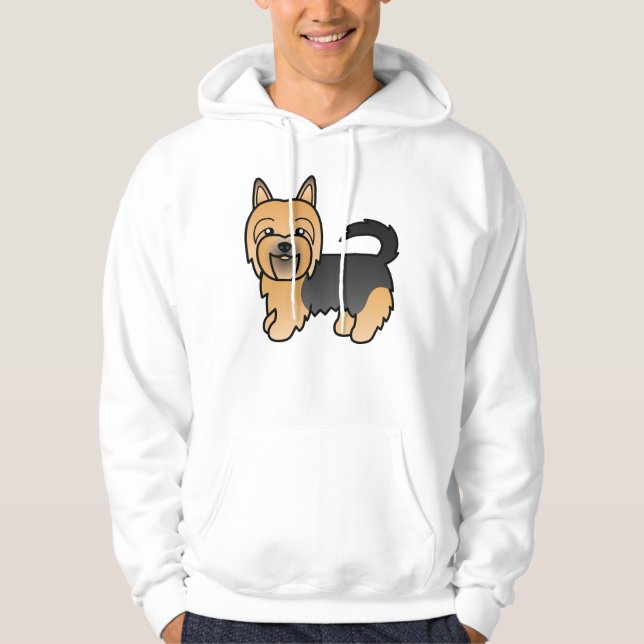 Sudadera Terrier Australiano Azul y Canela Perro de Dibujos (Anverso)