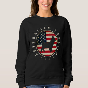 Sudadera Terrier Australiano Bandera De Estados Unidos 4 De