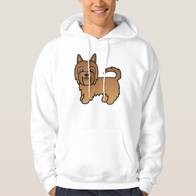 Sudadera Terrier Australiano Rojo Perro De Dibujos Animados (Anverso)