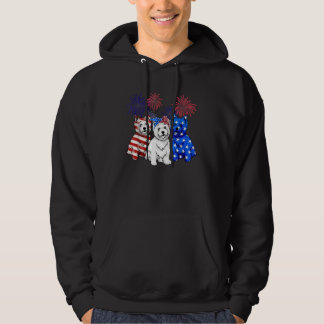 Sudadera Terrier Blanco de West Highland Bandera de EE. UU.