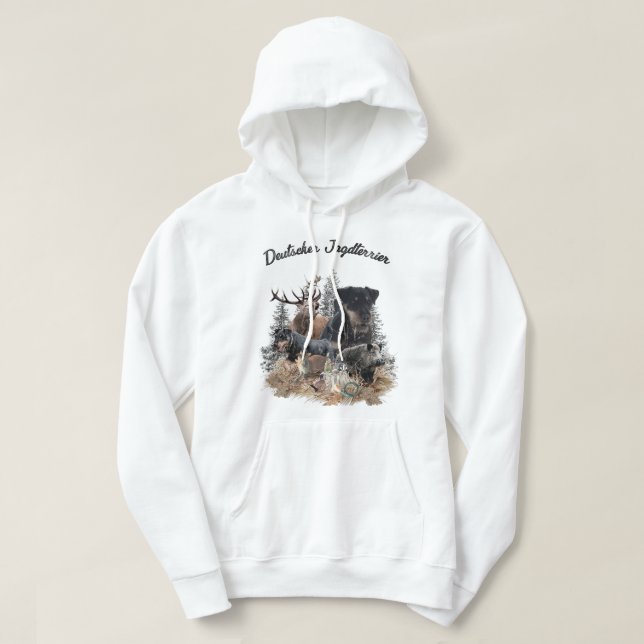 Sudadera Terrier de caza alemán (Jagdterrier) (Diseño del anverso)