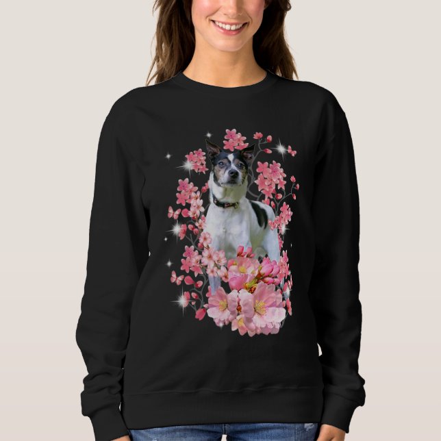 Sudadera Terrier de Rata Flores de Cerezo (Anverso)