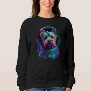 Sudadera Terrier de Yorkshire Astronauta en el Espacio Perr