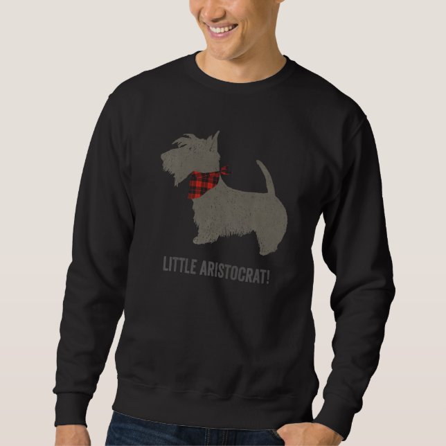 Sudadera Terrier Escocés  Pequeño Perro Scottie Aristócrata (Anverso)