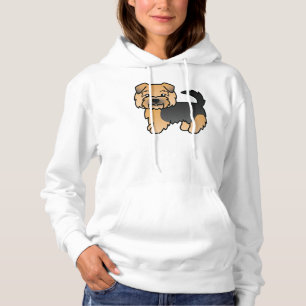 Sudadera Terrier Norfolk de Pelo Negro y Canela Perro de Di