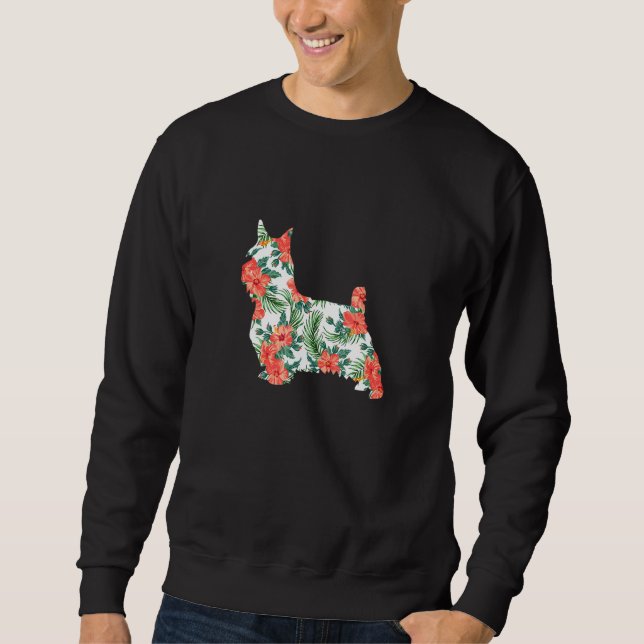 Sudadera Terrier Sedoso Aloha Perro Hawaiano (Anverso)