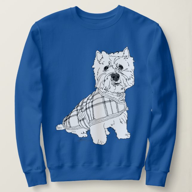 Sudadera Terrier West Highland Blanco (Anverso del diseño)