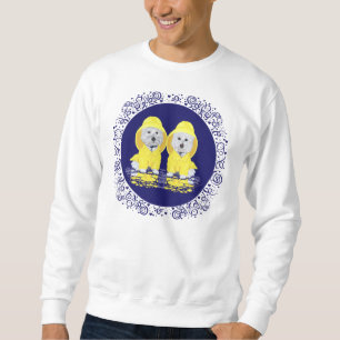 Sudadera Terriers Blancos de West Highland bajo la Lluvia