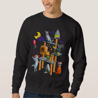 Sudadera Terror de gatos en el parque Halloween para gato g