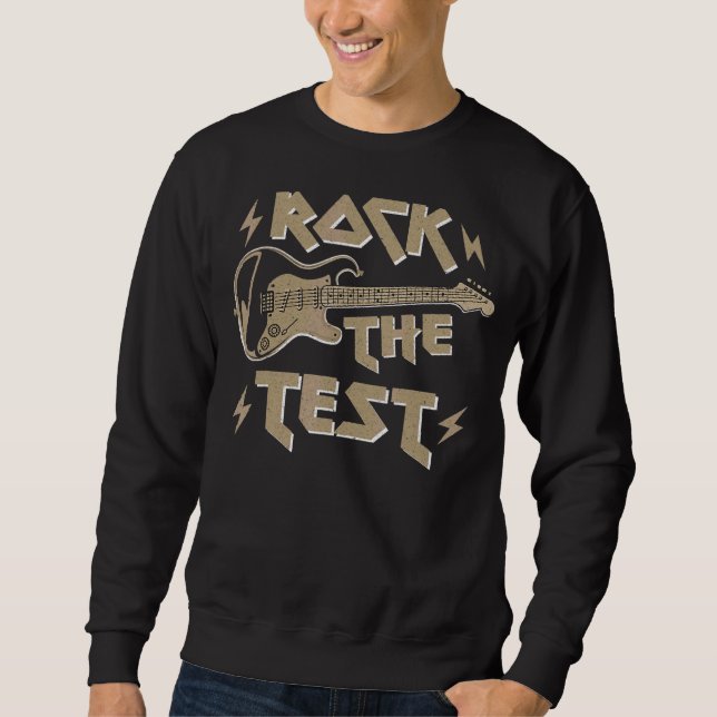 Sudadera Test Day Teacher Rock The Test Guitar Teacher Test (Anverso)