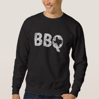 Sudadera Texas BBQ TX Mapa de parrilladas de hombres de Tex