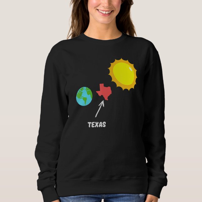 Sudadera Texas Es Caliente Para La Gente Que Desimula Hombr (Anverso)