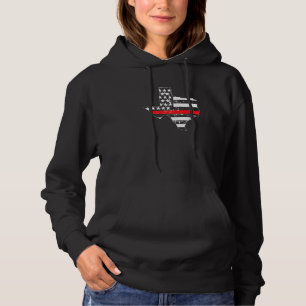 Sudadera Texas Firefighter Thin Red Line Rescue American Fl