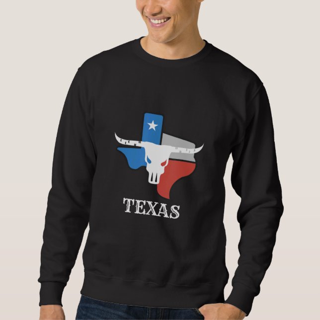 Sudadera Texas Longhorn Texan Bull Lone Star State Texas (Anverso)