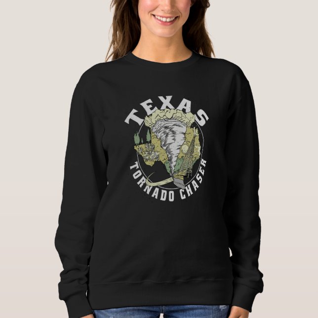 Sudadera Texas Tornado Chaser Storm Alert Bad Weather Texan (Anverso)