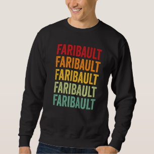 Sudadera Texto arcoíris del condado de Faribault Minnesota