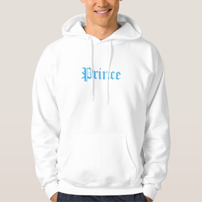 Sudadera Texto azul príncipe (Anverso)