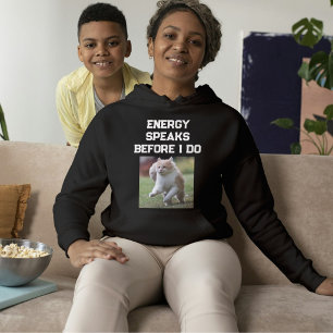 Sudadera Texto de foto de mascota lindo amante de gatos neg