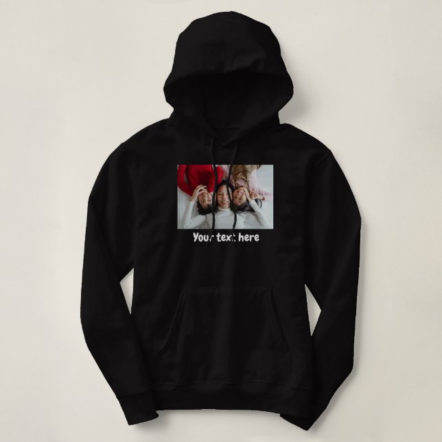 Sudadera Texto de la foto del Personalizado, texto de la fo (Diseño del anverso)