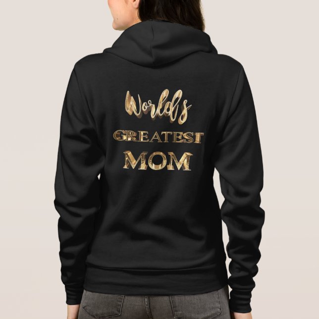 Sudadera Texto de la mejor mamá elegante del mundo con aspe (Reverso)