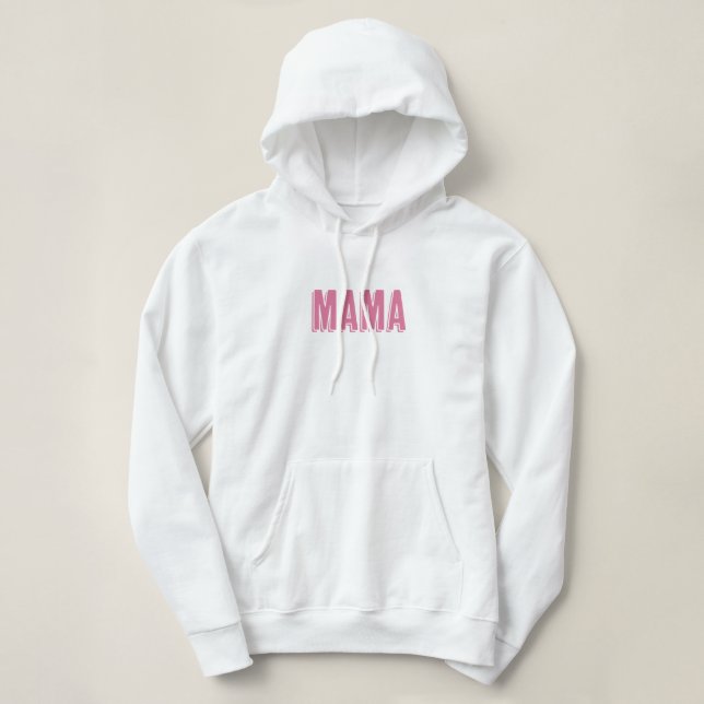 Sudadera Texto de nueva madre "Mamá" (Diseño del anverso)