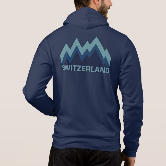 Sudadera Texto del personalizado de SUIZA (Reverso)