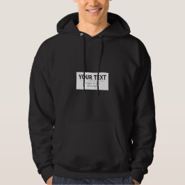 Sudadera Texto editable moderno en negrita | Blanco y negro