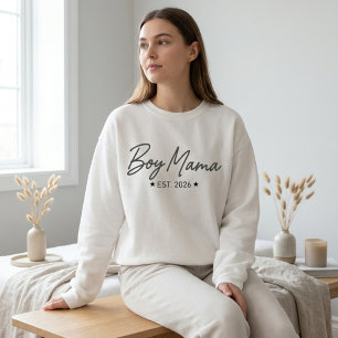 Sudadera Texto elegante de mamá de niño año establecido