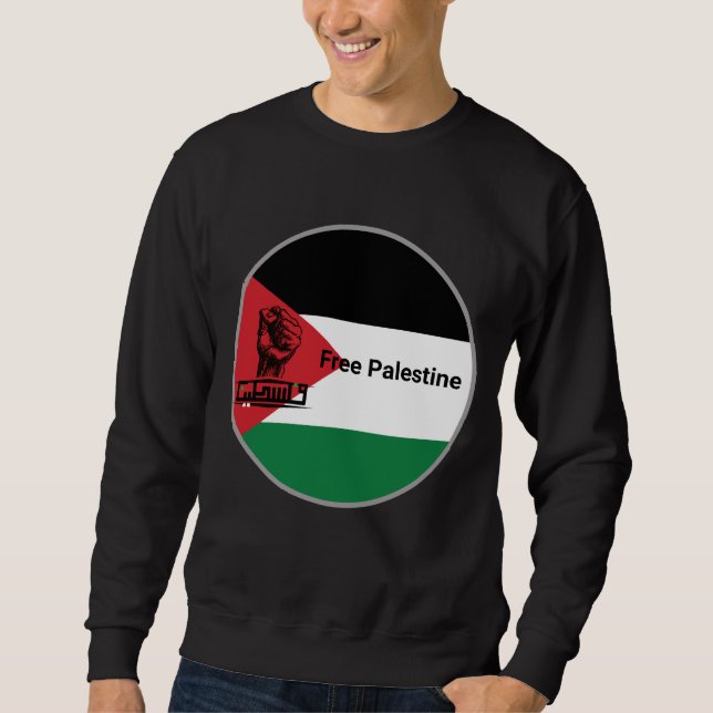 Sudadera Texto en árabe palestino libre (Anverso)