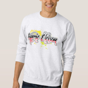 Sudadera Texto estilizado de la frase religiosa de Kyrie El