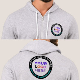 Sudadera Texto frontal y posterior personalizado | Logotipo